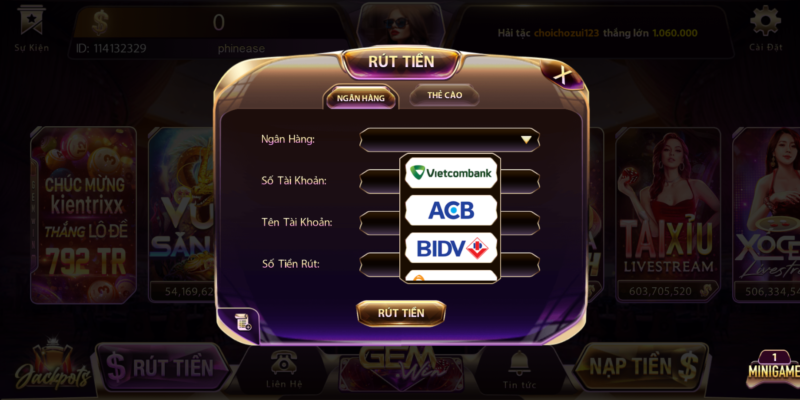 Nạp rút nhanh chóng, an toàn