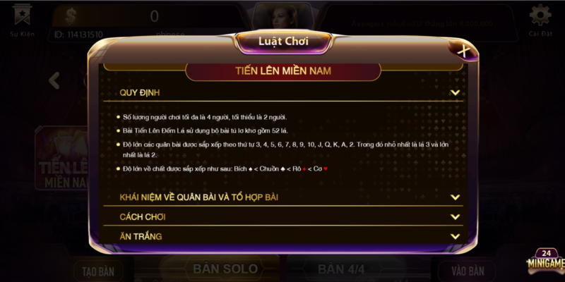 Đánh bài Tiến lên miền Nam như thế nào?