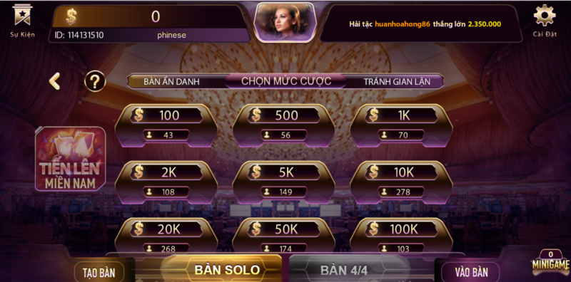 Thủ thuật giúp bạn đánh bài Tiến lên miền Nam dễ thắng